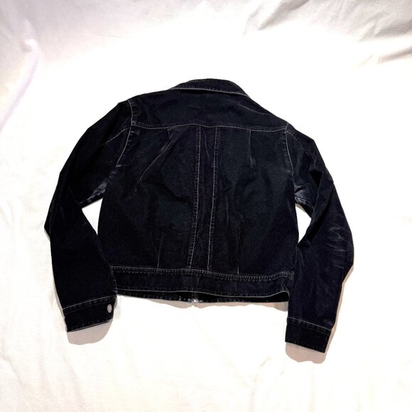 LEE Women's Sueded Finish Jacket S/M Black Distressed - Picture 4 of 9